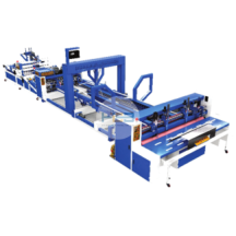 Máy dán/ghim+ buộc thùng carton tự động