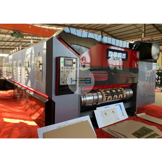 Máy in Flexo dẫn phôi toàn bộ con lăn gió đáy, sấy phủ UV